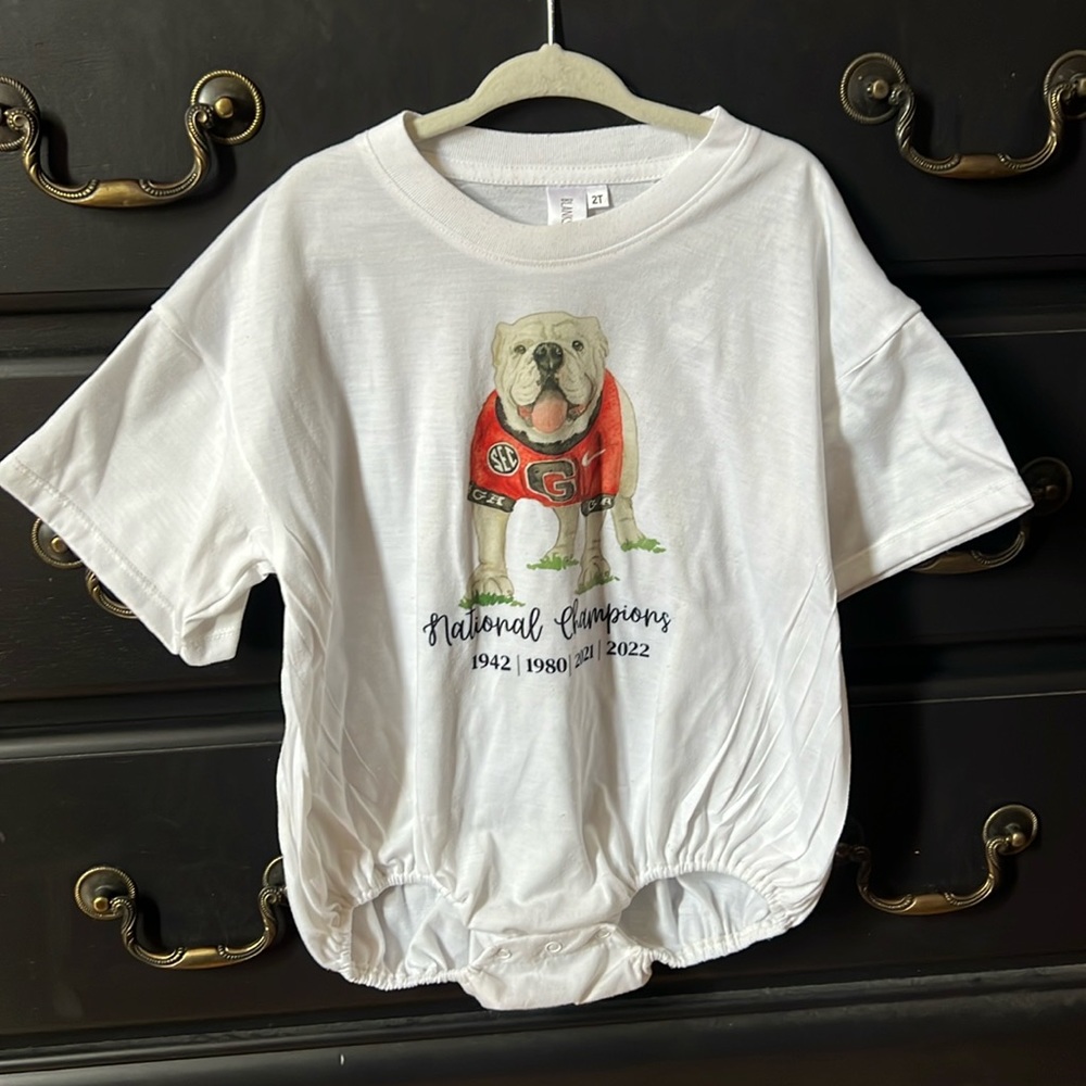 UGA Georgia Bulldogs Bubble Onesie Tee